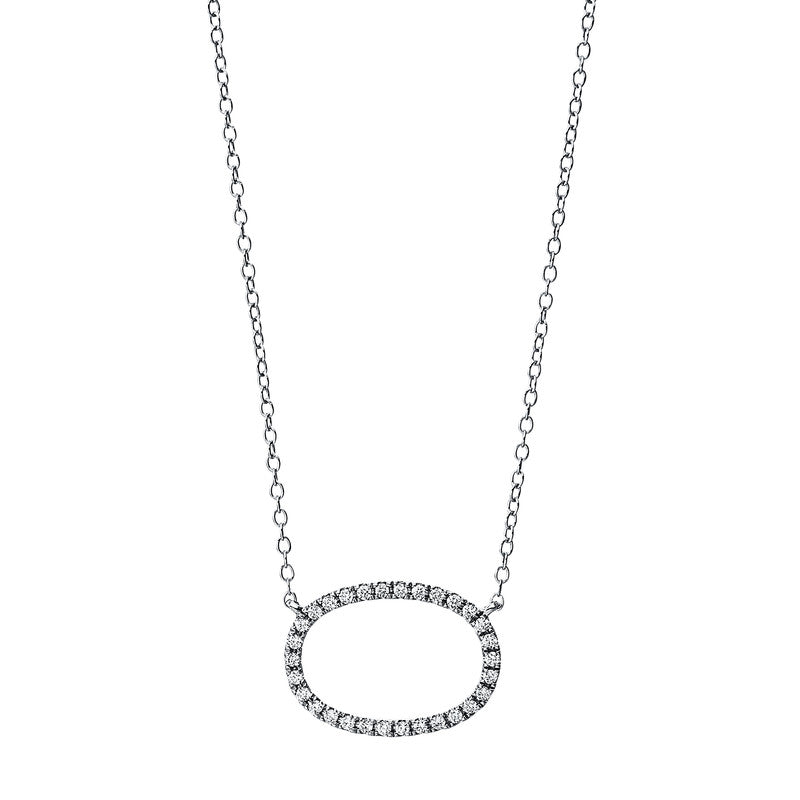 Collier 18 kt WG Oval