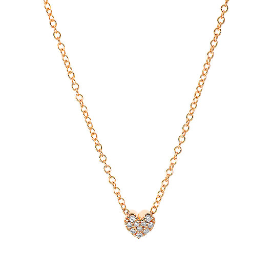 Necklace 18 kt rose gold heart