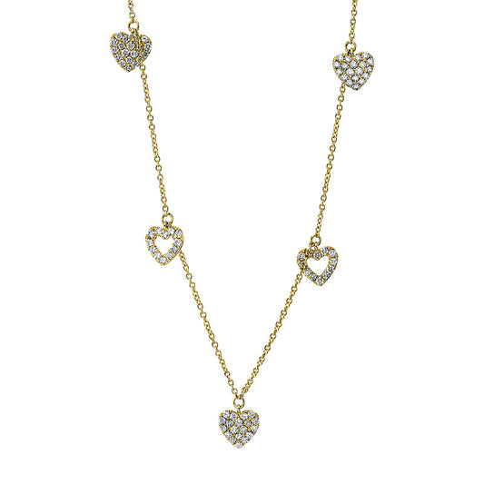 Necklace 18 kt gold heart