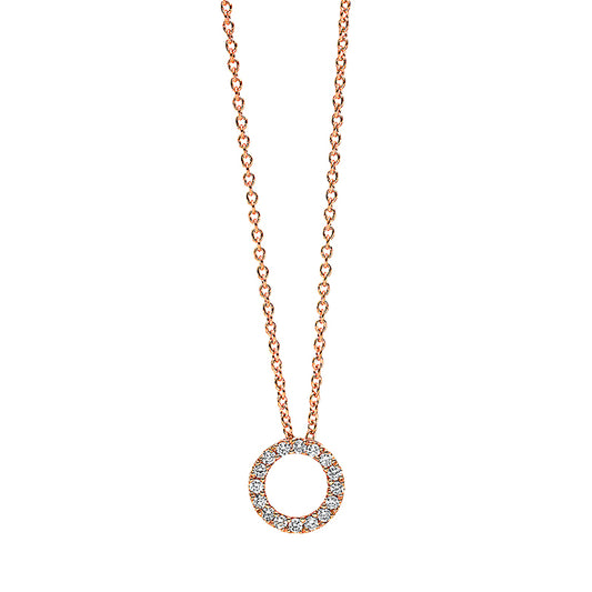 Necklace 18 kt RG circle