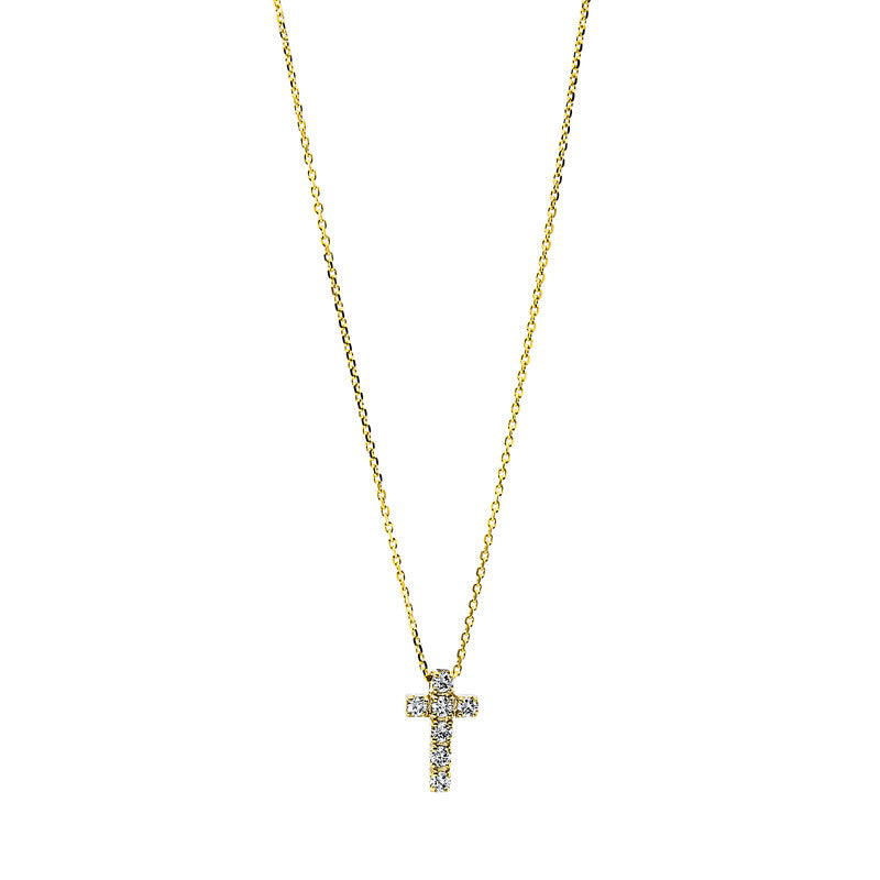 Collier 18 kt GG kreuz