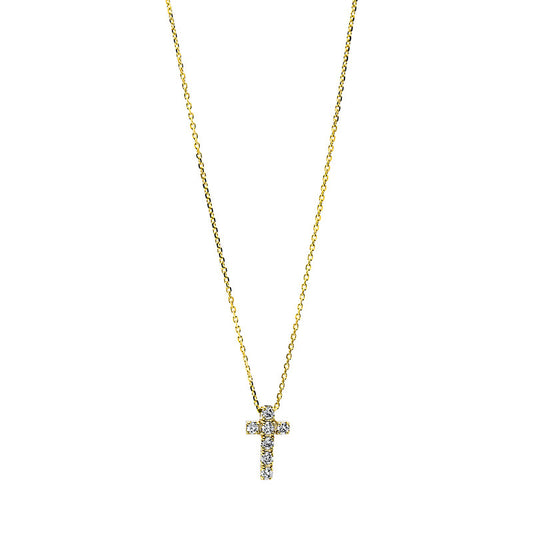 Necklace 18 kt gold cross