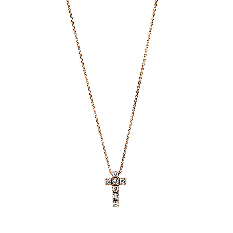 Collier 18 kt RG kreuz