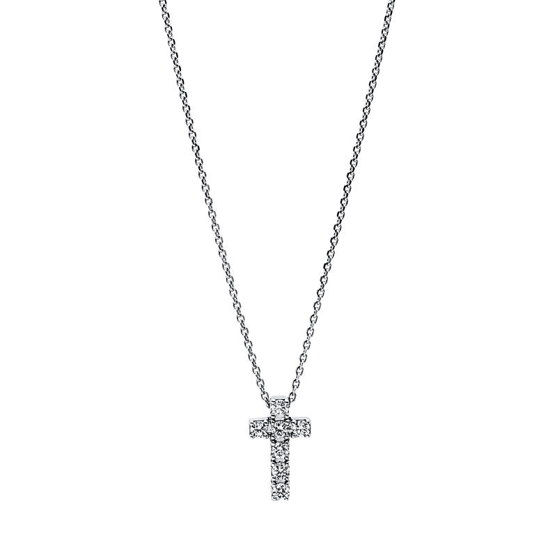 Necklace 18 kt WG cross