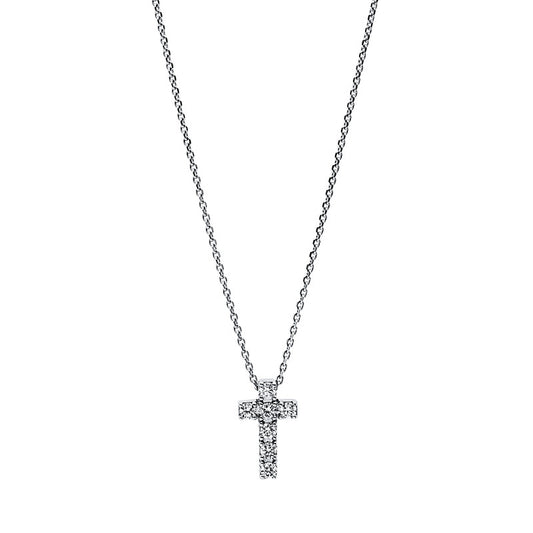 Collier 18 kt WG kreuz