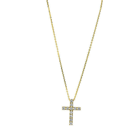 Necklace 18 kt gold cross