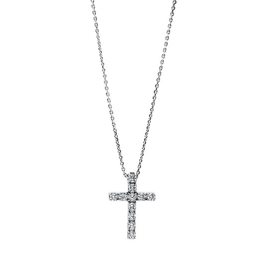 Necklace 18 kt WG cross