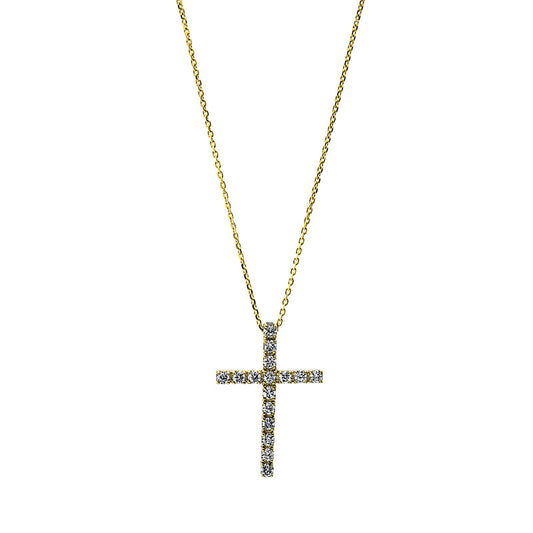 Necklace 18 kt gold cross