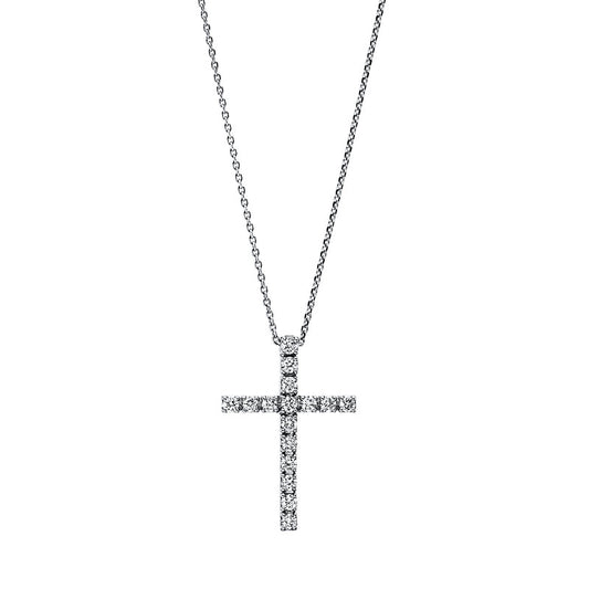 Necklace 18 kt WG cross