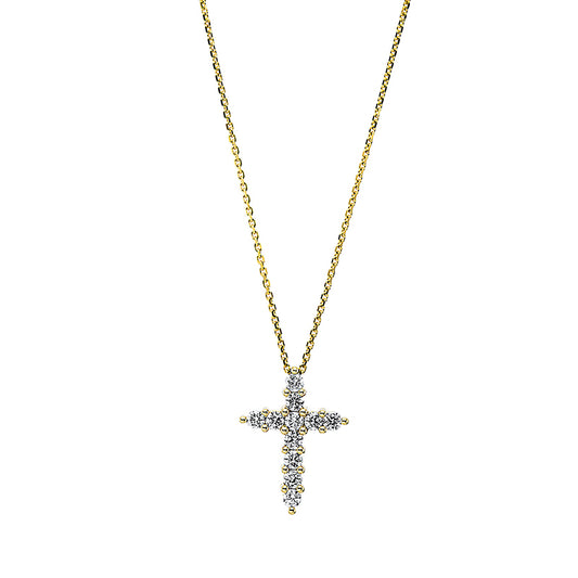 Necklace 18 kt gold cross