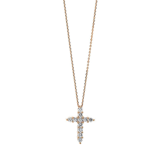 Collier 18 kt RG kreuz