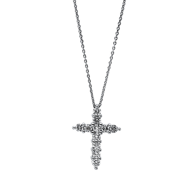 Collier 18 kt WG kreuz