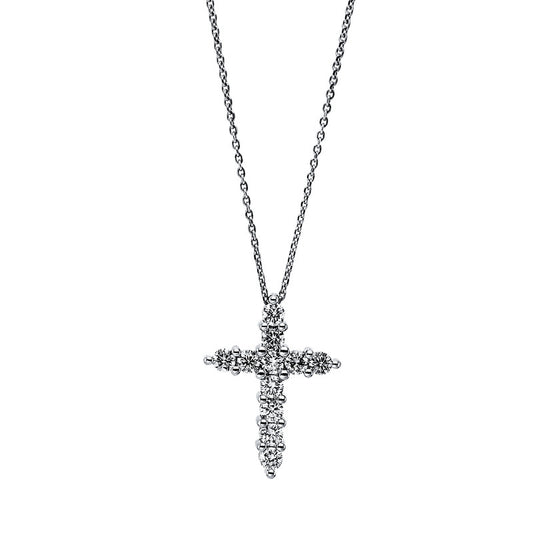 Necklace 18 kt WG cross