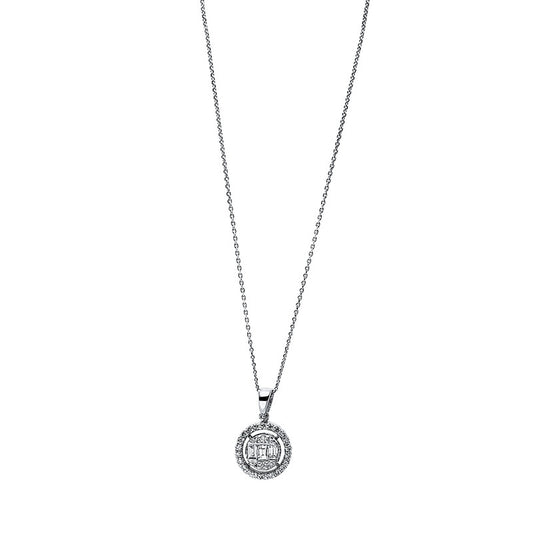 Necklace 18 kt white gold, with eyelet