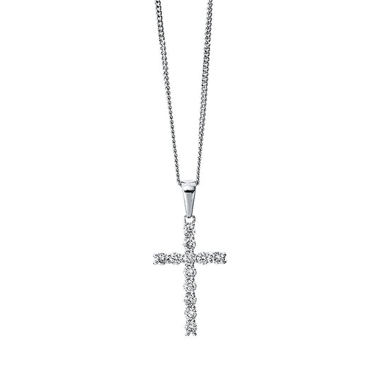 Collier 18 kt WG Kreuz