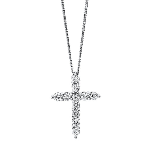 Necklace 18 kt WG cross