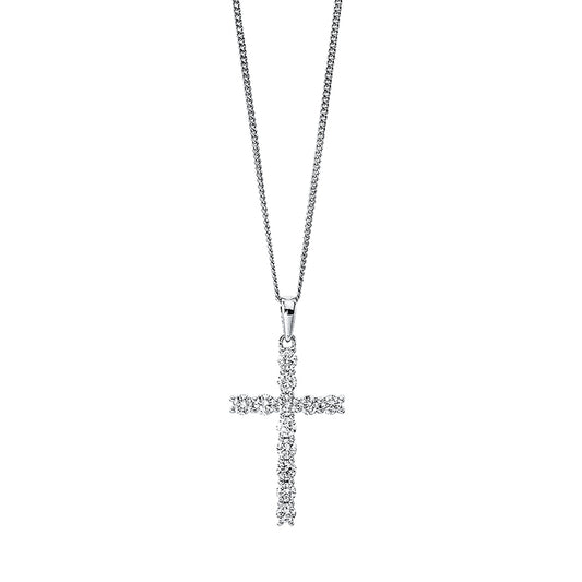 Necklace 18 kt WG cross