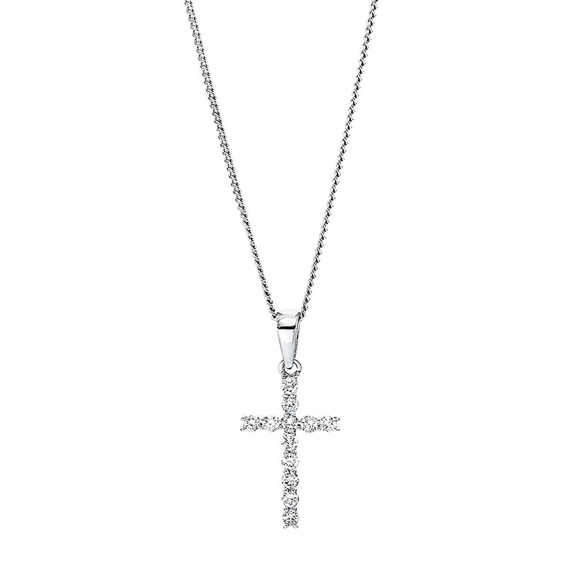 Collier 18 kt WG Kreuz