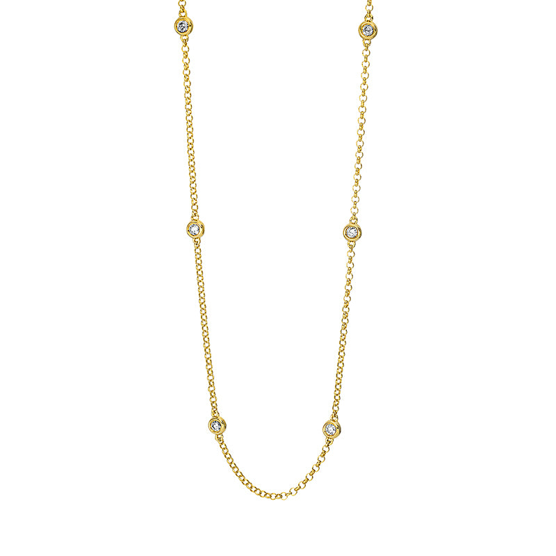 Collier Zarge 18 kt GG, mit ZÖ 50 cm