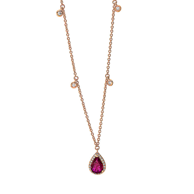 Collier 18 kt RG Tropfen