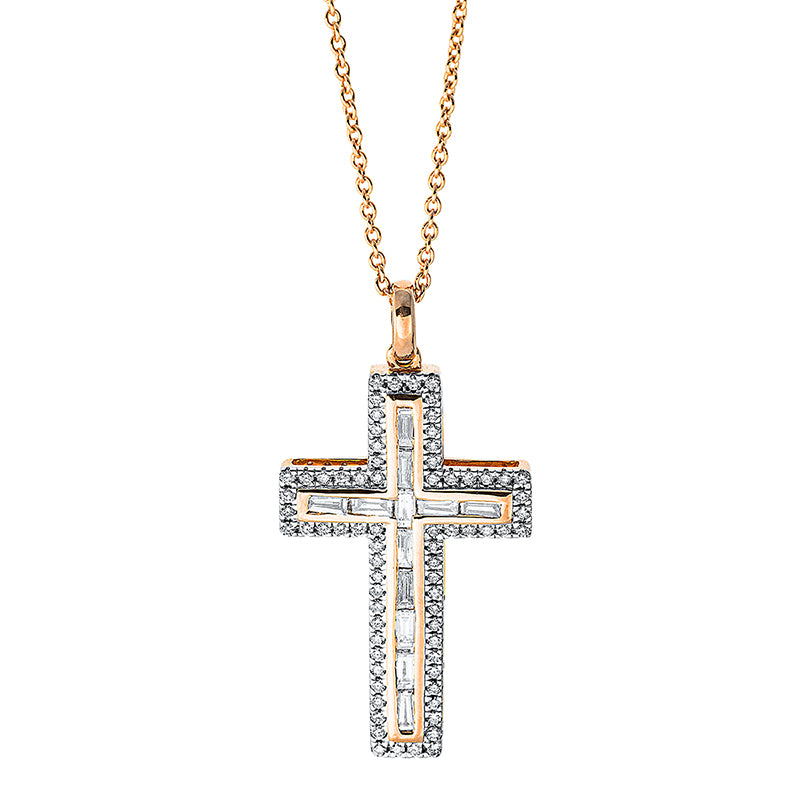 Collier 18 kt RG Kreuz