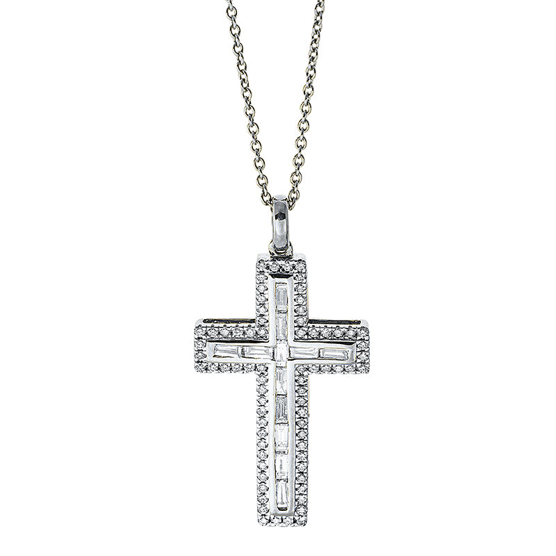 Collier 18 kt WG Kreuz