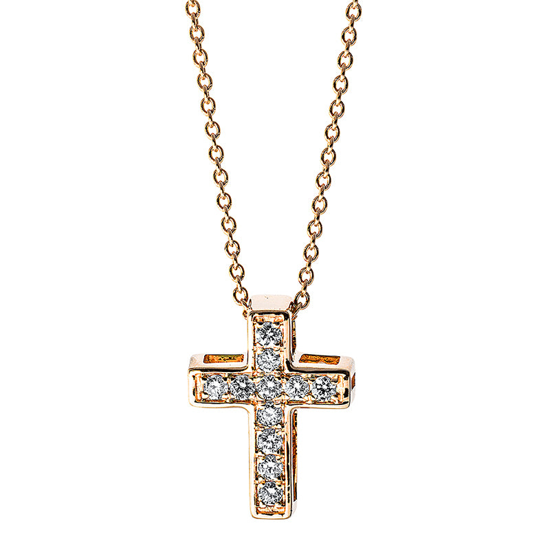 Necklace 18 kt RG cross