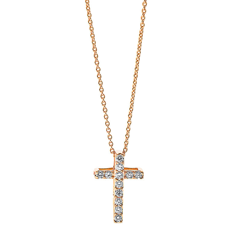 Necklace 18 kt RG cross