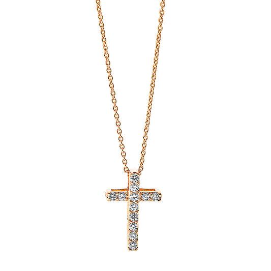 Collier 18 kt RG Kreuz