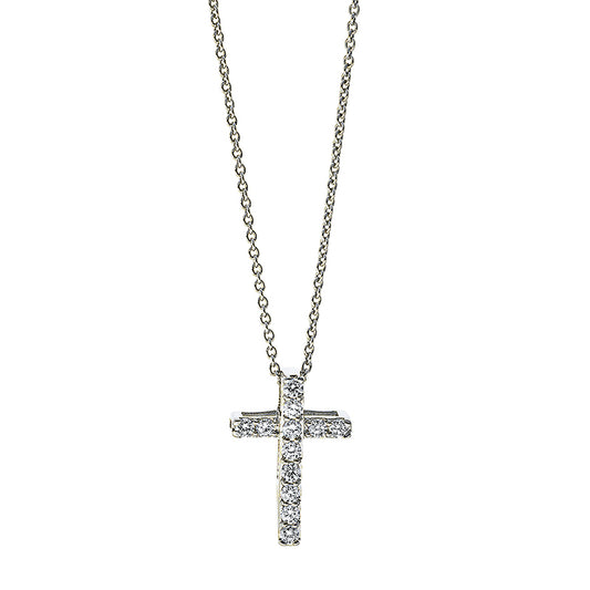 Necklace 18 kt WG cross