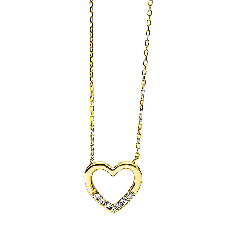 Necklace 18 kt GG heart, with ZÖ 38 cm &amp; 36.8 cm