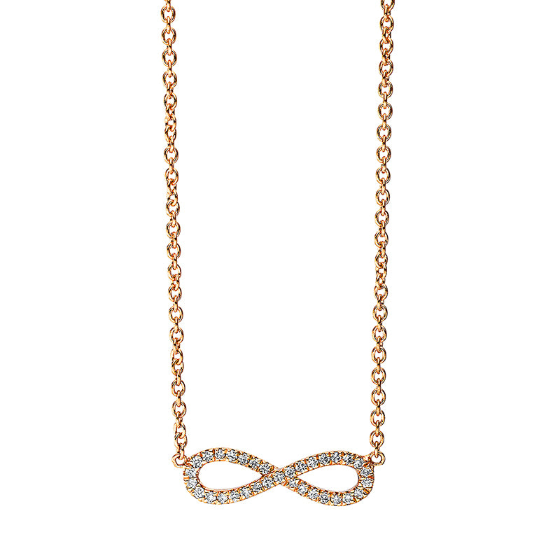 Collier 18 kt RG Infinity, mit ZÖ 41 cm & 40 cm