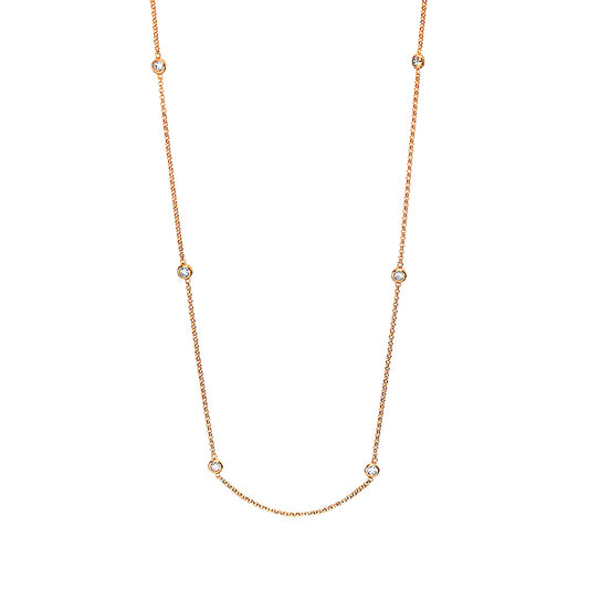 Collier 18 kt RG, mit ZÖ 42.5 cm