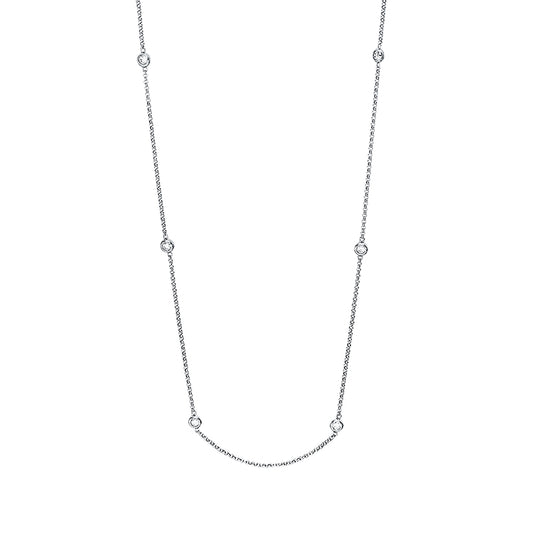 Collier 18 kt WG, mit ZÖ 42.5 cm