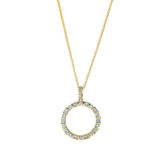 Necklace 18 kt GG circle, with eyelet