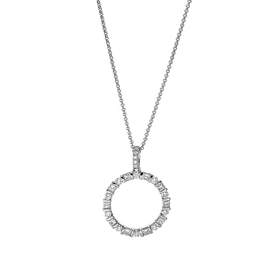 Necklace 18 kt WG circle, with eyelet