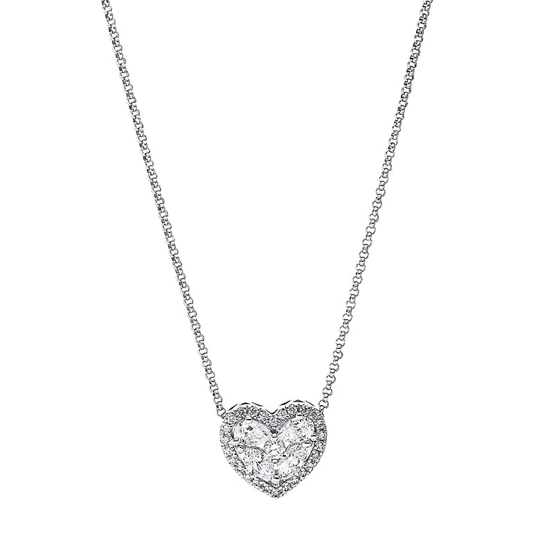 Necklace 18 kt WG heart