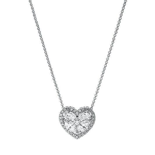 Necklace 18 kt WG heart