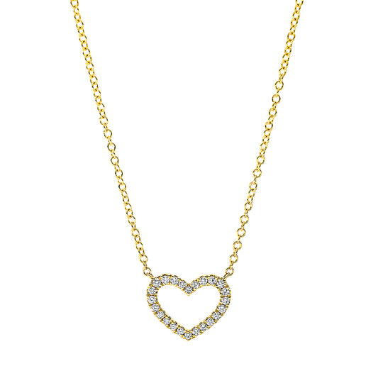 Necklace 18 kt gold heart