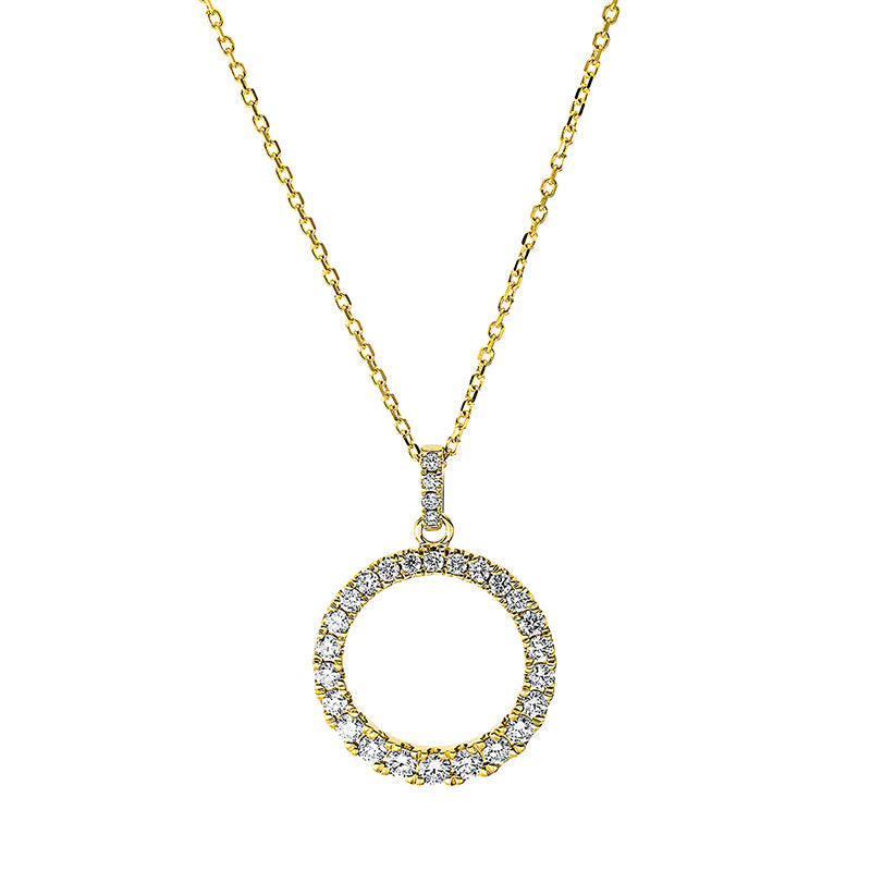 Necklace 14 kt GG circle, with eyelet