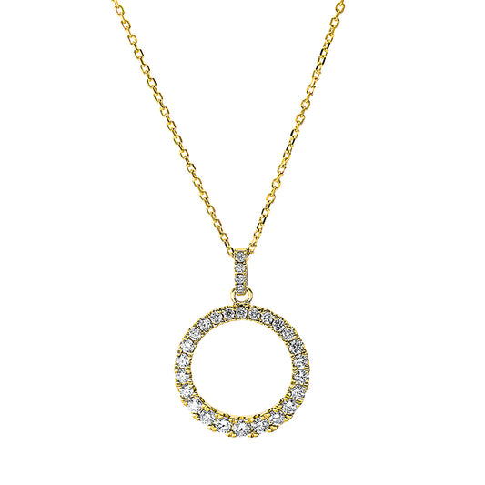 Necklace 14 kt GG circle, with eyelet