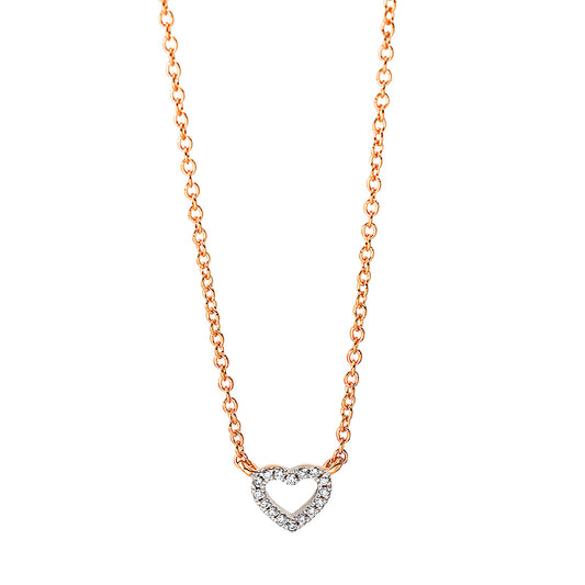 Collier 18 kt RG Herz