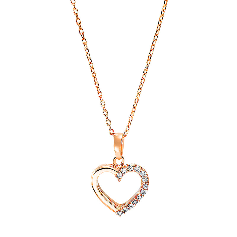 Necklace 18 kt rose gold heart