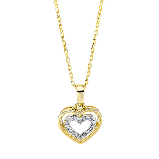 Necklace 18 kt gold heart