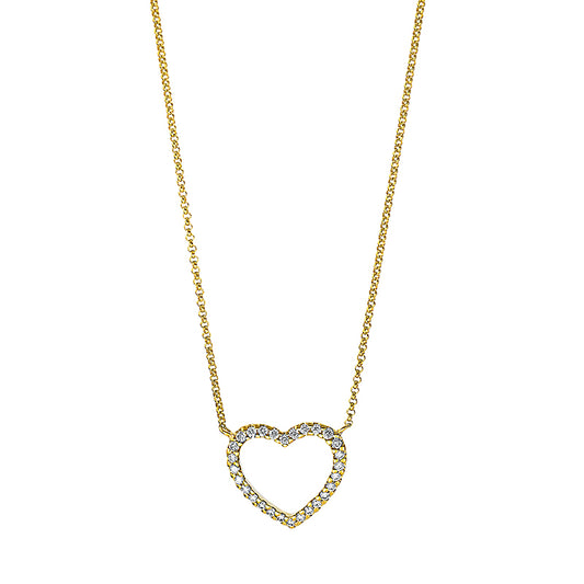 Necklace 18 kt gold heart