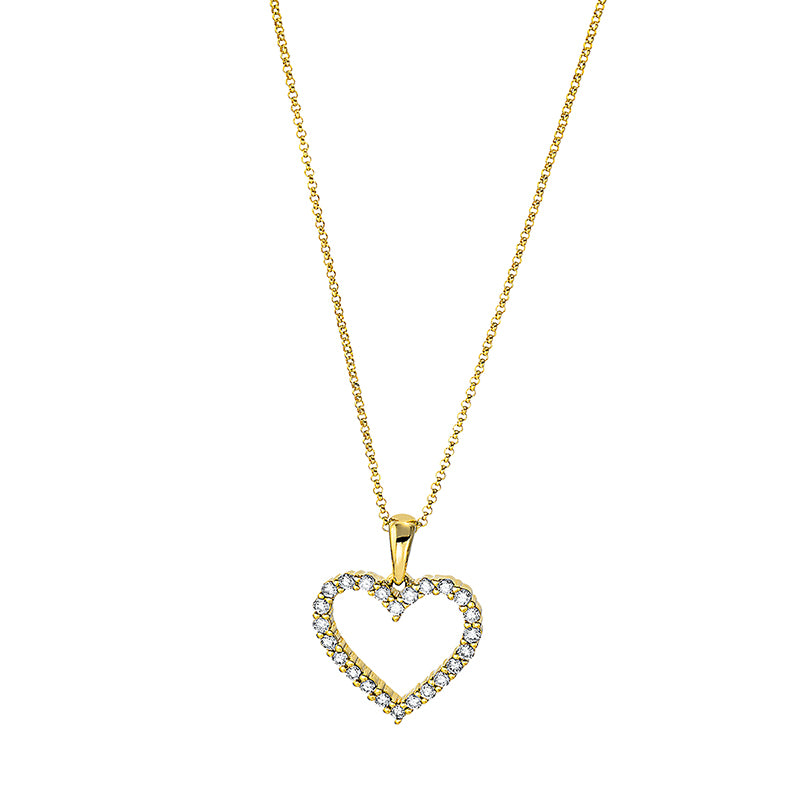 Necklace 18 kt gold heart