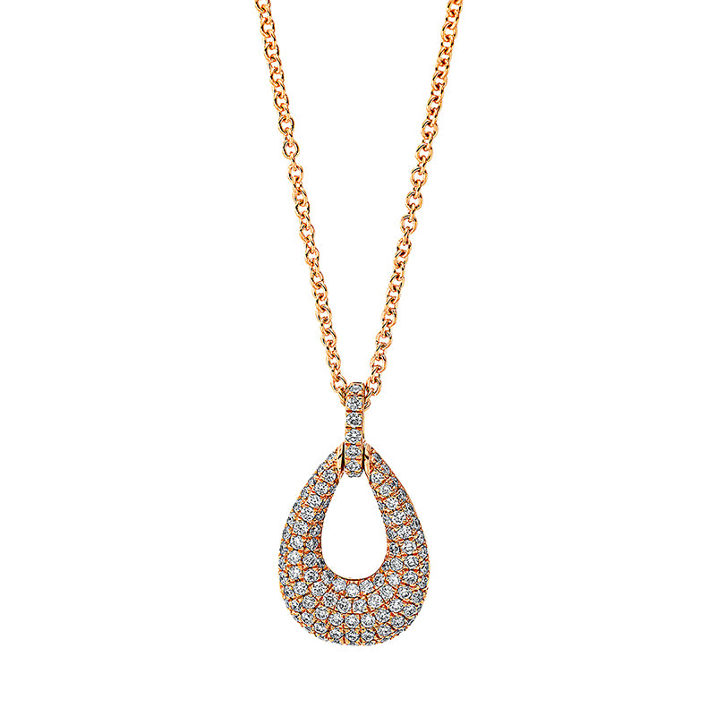 Collier 18 kt RG, mit ZÖ 40 cm + 42.5 cm