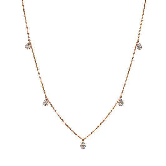 Collier 18 kt RG, mit ZÖ 42 cm