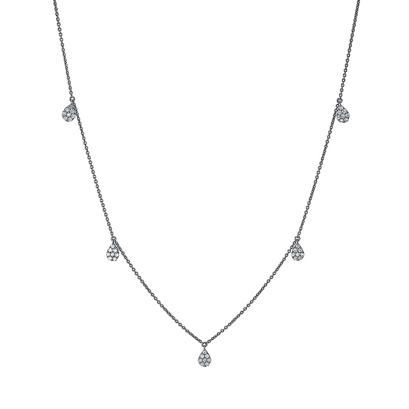 Collier 18 kt WG, mit ZÖ 42 cm