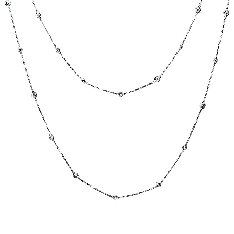 Collier 18 kt WG, inner chain 50 cm